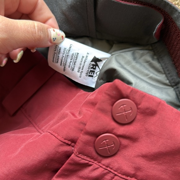 NWT REI Co-Op Powderbound Insulated Snow Ski Pants Burgundy Red - Picture 7 of 10